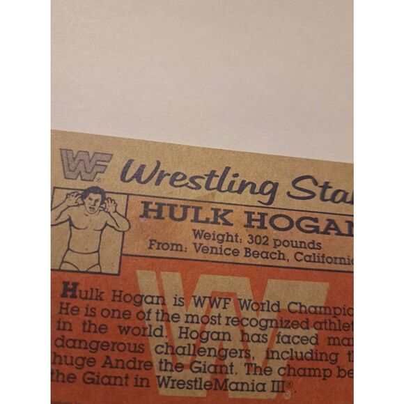1987 Topps WWF Hulk Hogan Trading Card #3 Vintage Wrestling - Picture 3 of 3